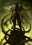  druid green_eyes long_hair sandara scythe thorns vines warcraft world_of_warcraft 