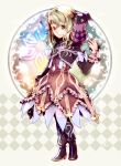  ai_(pixiv2263054) blonde_hair bolero boots bow cropped_jacket doll dress elise_lutas elise_lutus frills green_eyes jewelry long_hair pendant ribbon smile tales_of_(series) tales_of_xillia tipo_(xillia) tippo 