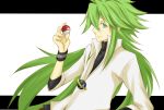  absurdres green_eyes green_hair highres jewelry long_hair male n_(pokemon) necklace poke_ball pokemon pokemon_(game) pokemon_black_and_white pokemon_bw sakutarou39 solo wristband 