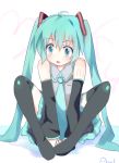  ahoge aqua_eyes aqua_hair awl bad_id detached_sleeves hatsune_miku long_hair necktie open_mouth skirt solo thigh-highs thighhighs to_aru_awl twintails very_long_hair vocaloid 