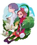  bird book cat cup ghibli karigurashi_no_arrietty leaf ponytail rurituvo shou shou_(karigurashi_no_arrietty) studio_ghibli sugar teacup water_drop 