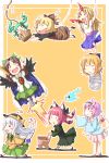  absurdres chibi highres horn hoshiguma_yuugi kaenbyou_rin kisume komeiji_koishi komeiji_satori kurodani_yamame mismatched_footwear mizuhashi_parsee multiple_girls reiuji_utsuho subterranean_animism toor_0111 touhou 