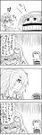  bucket comic detached_sleeves frog girl_in_bucket hair_bobbles hair_ornament highres in_bucket in_container kisume kochiya_sanae monochrome tani_takeshi touhou translated translation_request twintails yukkuri_shiteitte_ne 