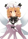  blonde_hair drill_hair emyu fujishiro_emyu hat luna_child solo touhou wings yellow_eyes 