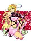  boots crop_top emperorpenguin gradient_hair long_hair midriff milla_maxwell multicolored_hair navel one_knee red_eyes skirt sword tales_of_(series) tales_of_xillia taut_shirt very_long_hair weapon 