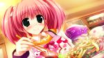  food game_cg green_eyes hayase_manami kamikaze_explorer kamikaze_explorer! oshiki_hitoshi pink_hair 