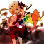  annoyed bad_id crossed_arms flandre_scarlet foreshortening kirirei_hana looking_back sketch solo the_embodiment_of_scarlet_devil touhou wings 