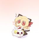  :3 animal_ears benauxi blonde_hair blush cat_ears cat_tail chibi drooling fang hair_ribbon hazuki_ruu horns kemonomimi_mode open_mouth ram red_eyes ribbon rumia sheep short_hair simple_background solo tail the_embodiment_of_scarlet_devil touhou trembling youkai 