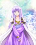  74 book cape circlet dress fire_emblem fire_emblem:_seisen_no_keifu long_hair purple_eyes purple_hair smile solo very_long_hair violet_eyes yuria_(fire_emblem) 