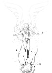  comic genderswap goddess_madoka kaname_madoka kurono_yuu kyubey mahou_shoujo_madoka_magica monochrome personification silent_comic ultimate_madoka wings 