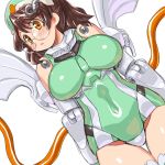  :o bright_feather brown_eyes brown_hair busou_shinki dd_(artist) doll_joints large_breasts long_hair nurse solo thigh-highs thighhighs 