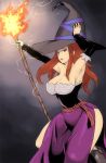  ass breasts cleavage dragon&#039;s_crown dragon's_crown dress fire hat huge_ass large_breasts lipstick long_hair red_hair redhead solo sorceress_(dragon&#039;s_crown) sorceress_(dragon's_crown) staff strapless_dress tsukudani_(coke-buta) tukudani vanillaware witch_hat 