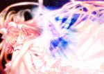  bad_id bare_shoulders bow breasts goddess_madoka hair_bow kaname_madoka kojoz long_hair mahou_shoujo_madoka_magica pink_hair ribbon sideboob solo star_(sky) twintails ultimate_madoka 