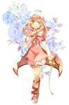  belt blonde_hair boots coat colored_eyelashes dress highres mine_(ku_e) pointing rapier short_hair smile solo sword tales_of_(series) tales_of_symphonia tales_of_symphonia_knight_of_ratatosk veil weapon yellow_eyes 