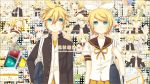  blonde_hair blue_eyes bow hair_bow kagamine_len kagamine_rin school_uniform siblings soriku twins vocaloid 