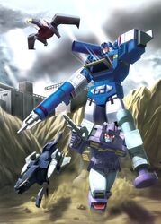  bird cloud decepticon dust eagle frenzy gun highres hiro_(hibikigaro) laserbeak mecha missile oldschool panther pistol ravage rifle robot rumble science_fiction soundwave transformers weapon 