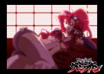  bikini_top breasts cleavage fingerless_gloves gloves hair_ornament long_hair p_p_p_s perspective red_hair redhead skull skull_hair_ornament solo tengen_toppa_gurren-lagann tengen_toppa_gurren_lagann thighhighs yellow_eyes yoko_littner 