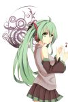  aqua_eyes aqua_hair artist_request bad_id detached_sleeves hatsune_miku headphones kakusei_idenshi long_hair musical_note skirt solo twintails vocaloid 