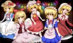  blonde_hair demon elbow_gloves elly flandre_scarlet gengetsu gloves hat highres kana_anaberal maid maid_headdress mugetsu mugetsu_(touhou) red_eyes ribbon touhou touhou_(pc-98) wings yellow_eyes yuyumi_(yuurei) 