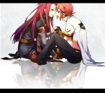  asch bad_id green_eyes hand_holding holding_hands incipient_kiss kuzumiya_yuyu letterboxed long_hair luke_fon_fabre male multiple_boys open_mouth red_hair redhead reflection surcoat tales_of_(series) tales_of_the_abyss 