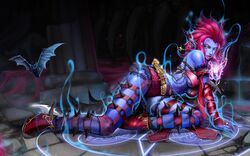  evelynn league_of_legends lol purple_woman spikes 