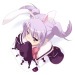  bow bunny_ears ingrid_sorveig_sorgrims lotte_no_omocha! pink_eyes purple_hair sleeves_past_wrists solo tsukishiro_kou twintails 