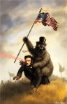  all_fours american_flag battlefield bear copyright_request eye_beam facial_hair flag hat laser matthew_mckeown monocle mustache role_reversal top_hat what 