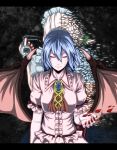  adult bat_wings blue_hair breaking death dissolving hiruno izayoi_sakuya multiple_girls pocket_watch remilia_scarlet short_hair silver_hair tears touhou watch wings 