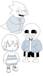  1boy 1girl 1other 2020 2d alphys ambiguous_gender ankle_boots anthro barefoot black_shorts blue_jacket blue_theme boots buck_teeth child coat digital_media dinosaur dinosaur_girl double_horizontal_stripe female frisk_(undertale) full_body glasses hollow_eyes hood hood_down hooded_jacket horizontal-striped_clothes human humanoid jacket lab_coat lizard lizard_girl lizard_tail long_sleeves male monochrome monster monster_boy monster_girl open_clothes open_jacket piyoriina reptile reptile_girl reptile_tail sans_(undertale) scalie shirt short_hair shorts simple_background single_vertical_stripe skeleton slippers socks standing striped_clothes striped_shirt striped_shorts tail teeth two-tone_shirt undead undertale utdr_(toby_fox) vertical-striped_clothes vertical-striped_shorts white_background white_coat white_shirt white_socks white_stripes 
