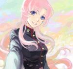  drawr kawakami_tomoko long_hair pink_hair school_uniform shoujo_kakumei_utena solo tan_tan_tanuki tenjou_utena 