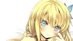  1girl blonde_hair blue_eyes blush boku_wa_tomodachi_ga_sukunai butterfly kashiwazaki_sena keiji_mizoguchi_(style) lips simple_backgroun tagme 