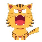  drpow fangs lowres no_humans open_mouth palmtop_tiger simple_background solo tiger tom_(drpow) toradora! whiskers 