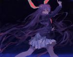  animal_ears bunny_ears dark drawr glowing glowing_eyes long_hair necktie oekaki okomeuma purple_hair red_eyes reisen_udongein_inaba skirt solo touhou very_long_hair 