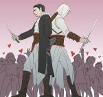  altair_ibn_la-ahad assassin&#039;s_creed assassin's_creed back-to-back genmaipudding malik_al-sayf sword weapon 