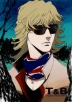  barnaby_brooks_jr blonde_hair bust male scarf solo sunglasses tiger_&amp;_bunny zakk 