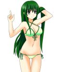  bikini black_eyes green_hair long_hair lowleg lowleg_bikini mermaid_melody_pichi_pichi_pitch miru swimsuit touin_rina 