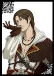  assassin&#039;s_creed assassin's_creed brown_hair ezio_auditore_da_firenze genmaipudding gloves kuroshitsuji parody ponytail 