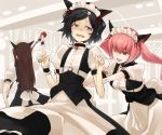  animal_ears black_hair blush brown_hair cat_ears crossdressinging dress drill_hair faris_nyannyan hair_ornament hairclip ketchup long_hair maid maid_headdress makise_kurisu open_mouth pink_eyes pink_hair purple_eyes shiina_mayuri short_hair skull skull_hair_ornament smile steins;gate tears tef trap urushibara_luka urushibara_ruka violet_eyes wink 