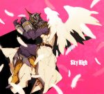  angel_wings boots epaulettes feathers helmet male power_suit sachiko_(omame) sky_high solo superhero tiger_&amp;_bunny wings 