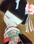  flower hair_flower hair_ornament japanese_clothes kimono makita_haruka original solo traditional_clothes 