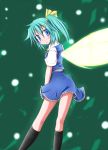  bad_id blue_eyes daiyousei green_hair kirino_souya side_ponytail solo touhou wings 