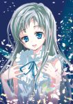  blue_eyes dress honma_meiko izumi_(sachikara) long_hair silver_hair 