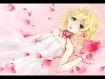  beauty kagamine_rin petals pink vocaloid 