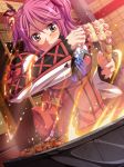  brown_eyes cheria_barnes chozuru cooking fire food frown pink_hair ribbon short_hair short_twintails solo tales_of_(series) tales_of_graces twintails 