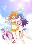  bikini chypre_(heartcatch_precure!) coffret_(heartcatch_precure!) hanasaki_tsubomi heartcatch_precure! highres kurumi_erika long_hair multiple_girls myoudouin_itsuki potpourri_(heartcatch_precure!) precure short_hair swimsuit tsukikage_yuri yotsuha_(artist) 