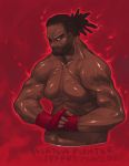  1boy beard bust cracking_knuckles dark_skin facial_hair g-room_honten jeffry_mcwild kote muscle pose solo veins virtua_fighter 