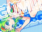  goggles green_eyes green_hair gumi happy_birthday negi_(ulogbe) short_hair smile solo ulogbe vocaloid 