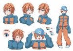  character_sheet color_guide helmet male monsters_inc. orange_hair personification rocky_(monsters_inc.) runosuke sleeves_past_wrists 
