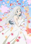 ano_hi_mita_hana_no_namae_wo_bokutachi_wa_mada_shiranai bridal_veil dress gloves highres honma_meiko kengo long_hair translated translation_request veil wedding_dress 