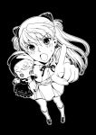  1girl doll homunculus_(artist) looking_at_viewer monochrome neon_genesis_evangelion pointing solo souryuu_asuka_langley undercover_brothers 
